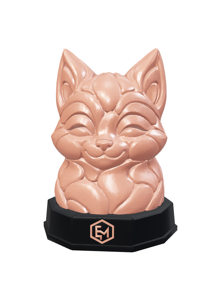 Morganite, figurine de la série 1 sur son socle noir à insert bicolore